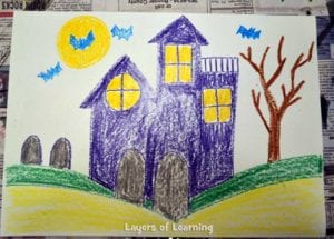 Download Coloring-the-Haunted-House-Wax-Resist-Art - Layers of Learning