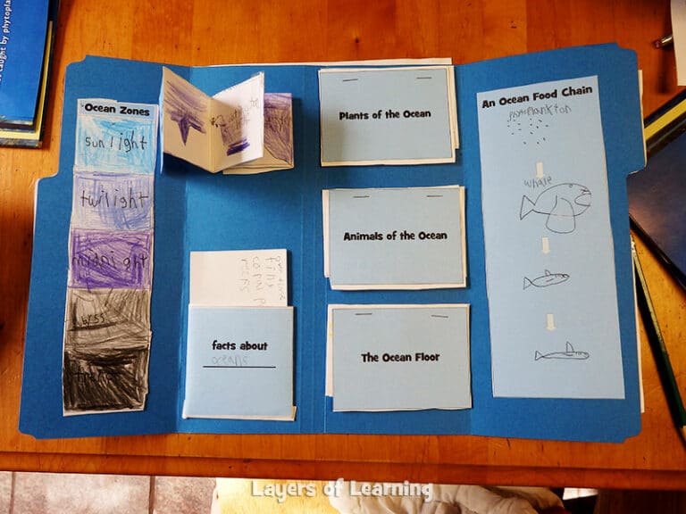 Ocean Floor, Ocean-In-A-Bottle, and Ocean Lapbook - Layers of Learning