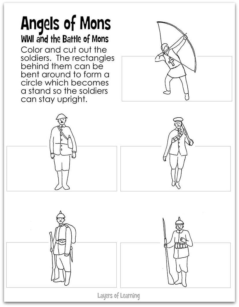 Printable Battle of Mons figures