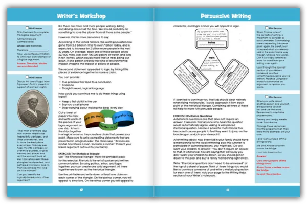 Persuasive Writing Sample Pages