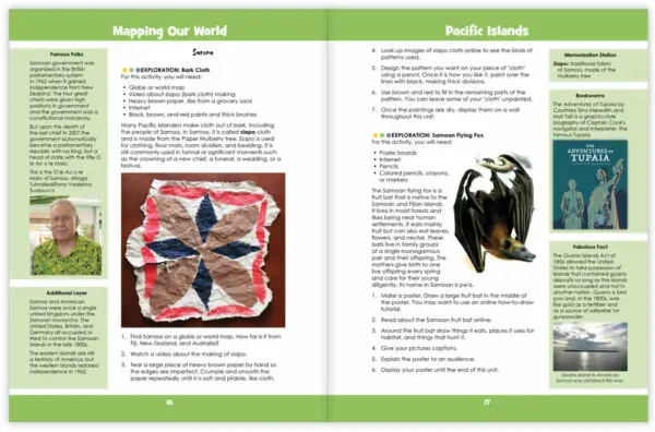 Pacific Islands sample spread