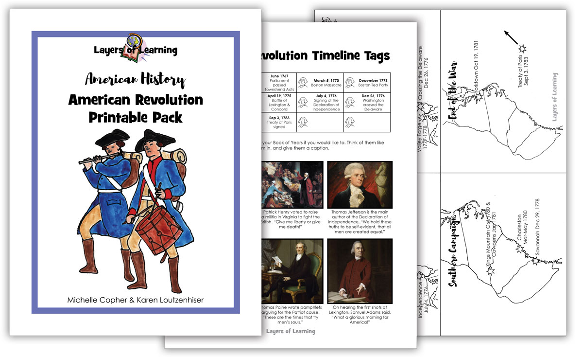 American Revolution printable pack
